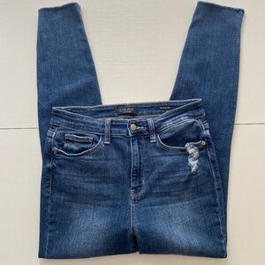 Judy Blue Women's High Rise Distressed Skinny Jeans Size 28